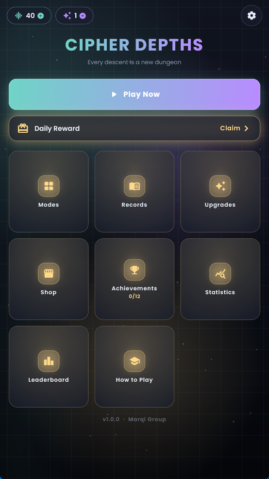 Cipher Depths — 1